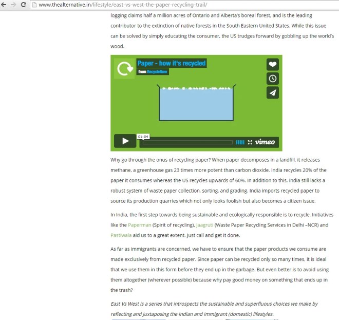 The Alternative features a post mentioning Jaagruti